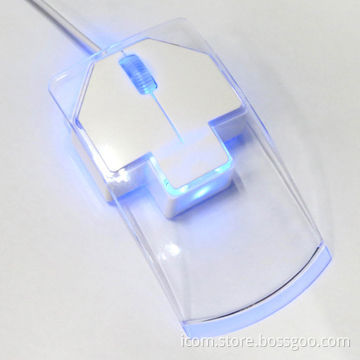 800dpi Transparent Optical Mouse, Compatible with Microsoft's Windows, for Left and Right Hand Users
